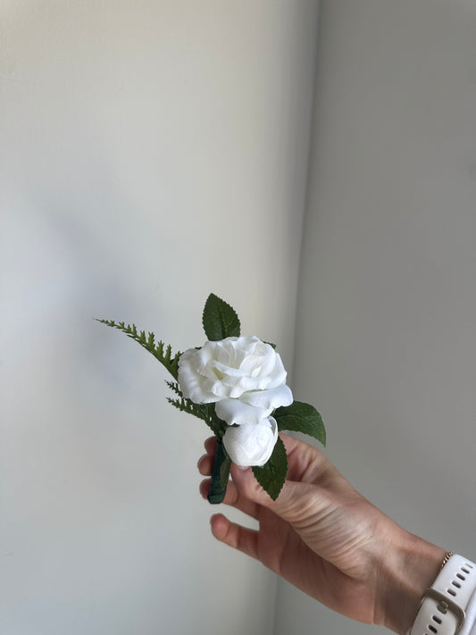 Classic White Boutonniere