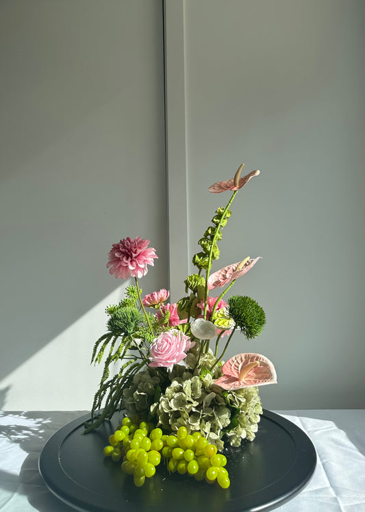 Pre-Order Modern Pink and White Silk Arrangement